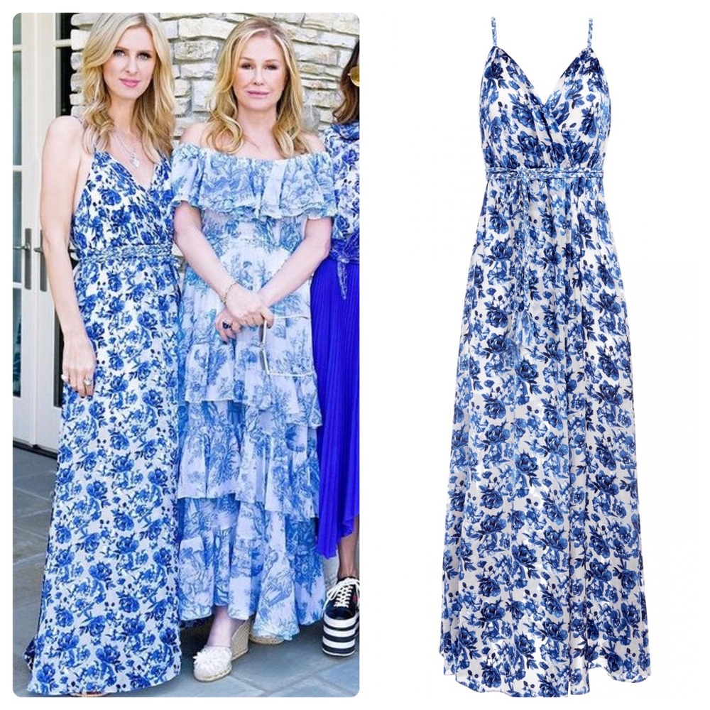 ALICE + OLIVIA Samantha Belted Floral Maxi Dress